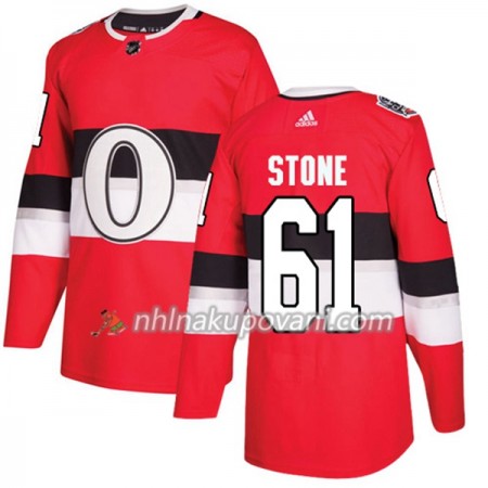 Ottawa Senators Dresy Mark Stone 61 Červená 2017-2018 Adidas Classic Authentic - Pánské